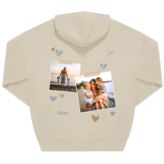 Hoodie beige unisexe Imprimé au dos Hoodie beige unisexe Imprimé au dos