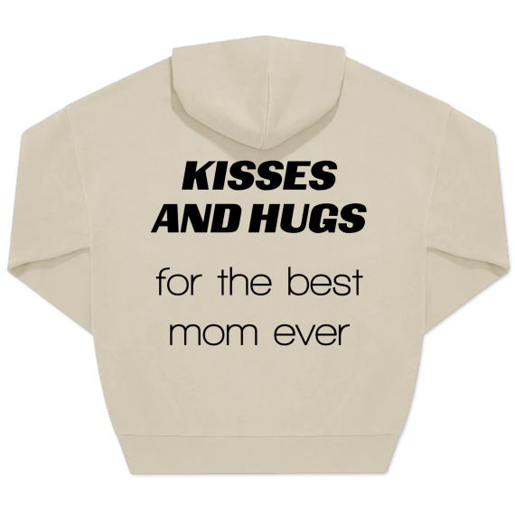 Unisex-Pullover, Beige Aufdruck auf der Rückseite Unisex-Pullover, Beige Aufdruck auf der Rückseite