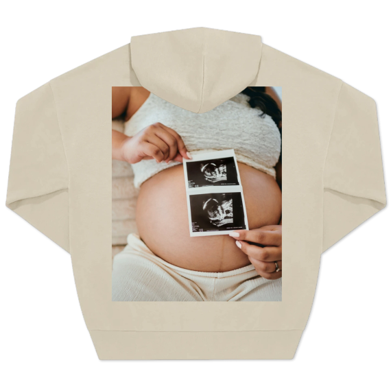 Hoodie beige unisexe Imprimé au dos Hoodie beige unisexe Imprimé au dos