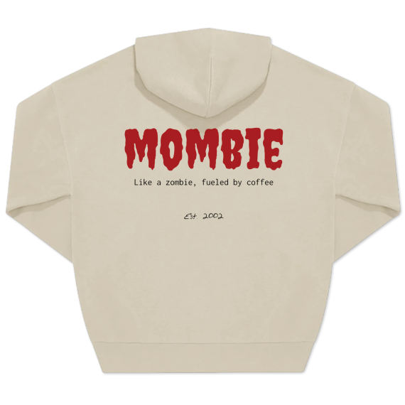 Hoodie Unisex Beige Print achterkant Hoodie Unisex Beige Print achterkant