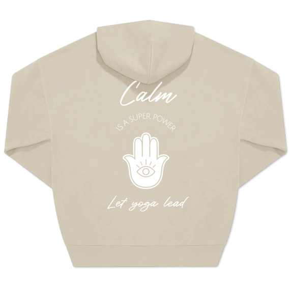 Hoodie beige unisexe Imprimé au dos Hoodie beige unisexe Imprimé au dos