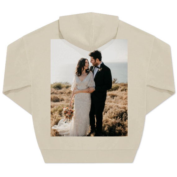 Hoodie Unisex Sand Trykk bagside Hoodie Unisex Sand Trykk bagside