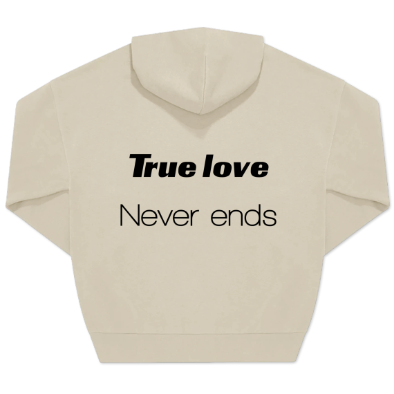 Unisex-Pullover, Beige Aufdruck auf der Rückseite Unisex-Pullover, Beige Aufdruck auf der Rückseite