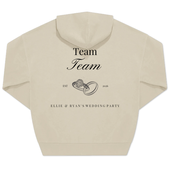 Hoodie beige unisexe Imprimé au dos Hoodie beige unisexe Imprimé au dos