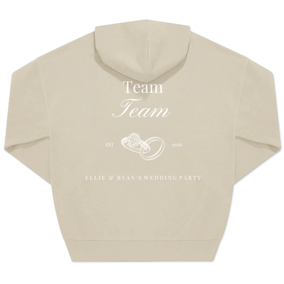 Hoodie beige unisexe Imprimé au dos Hoodie beige unisexe Imprimé au dos