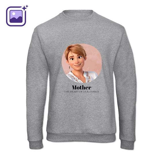 Sweat-shirt Unisexe Gris chiné
