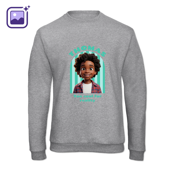 Sweater Unisex Grijs gemêleerd