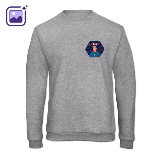 Sweater Unisex Grijs gemêleerd