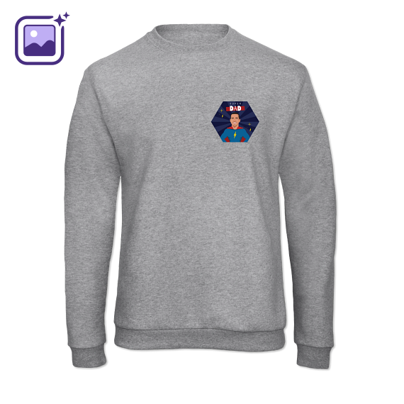 Sweater Unisex Grijs gemêleerd