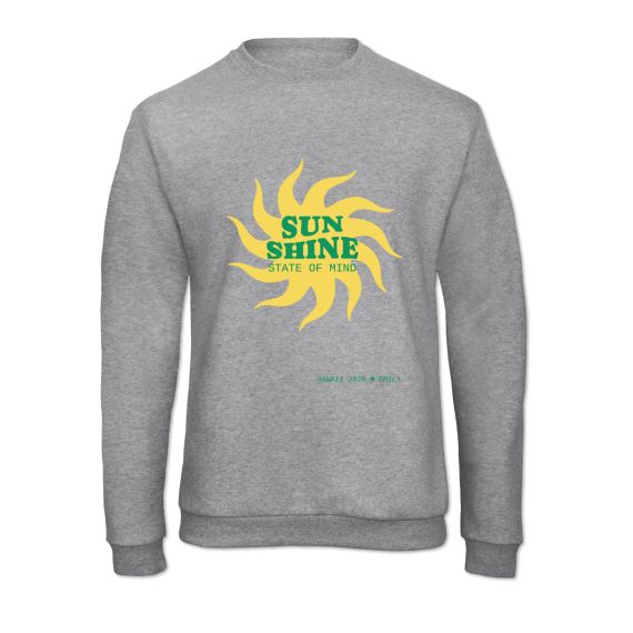 Sweat-shirt Unisexe Gris chiné