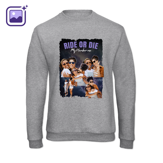 Sweat-shirt Unisexe Gris chiné Sweat-shirt Unisexe Gris chiné
