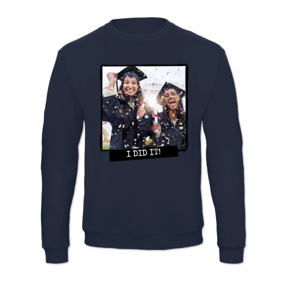 Sweatshirt Unisex mit Foto Marineblau Sweatshirt Unisex mit Foto Marineblau