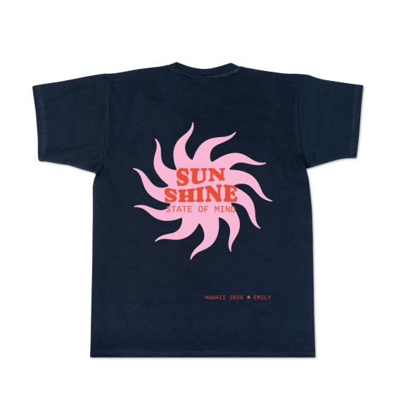 T-shirt bleu foncé Arrière