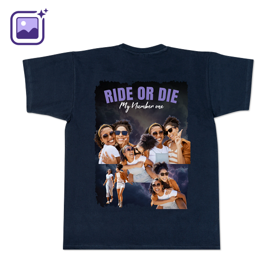 T-shirt bleu foncé Arrière T-shirt bleu foncé Arrière