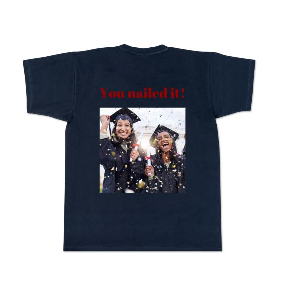 T-Shirt Dunkelblau Rückseite T-Shirt Dunkelblau Rückseite