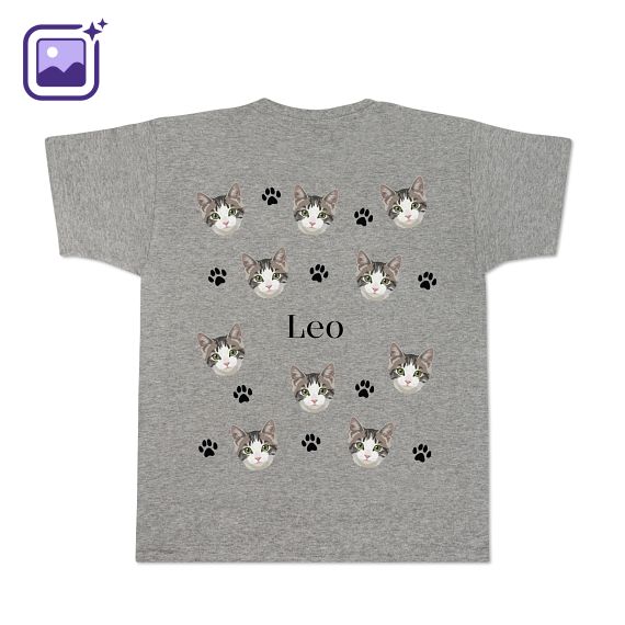 T-shirt grå Baksida