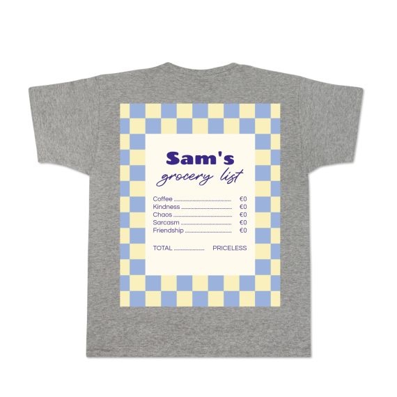 T-shirt grå Baksida