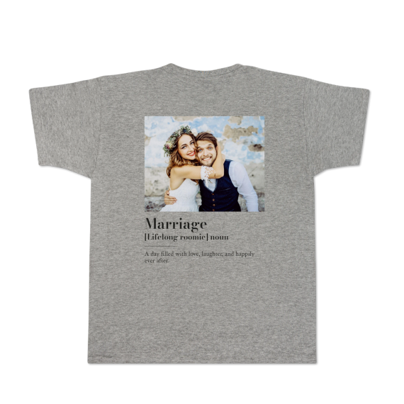 T-Shirt Grau Rückseite T-Shirt Grau Rückseite
