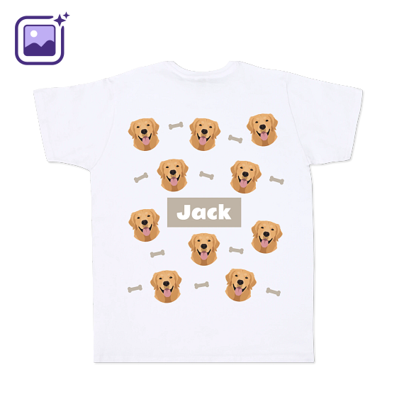 T-shirt mannen wit Achterkant