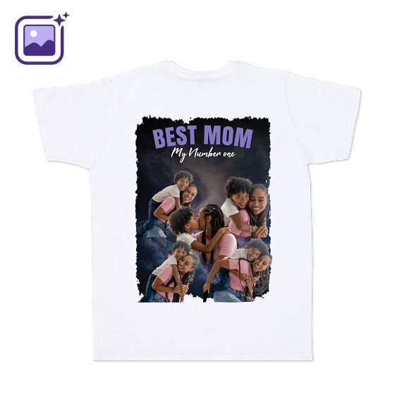 T-shirt mannen wit Achterkant T-shirt mannen wit Achterkant