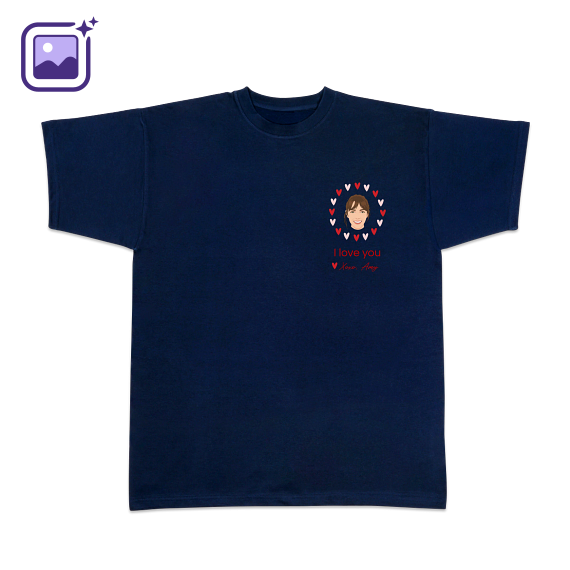 T-shirt mannen donkerblauw