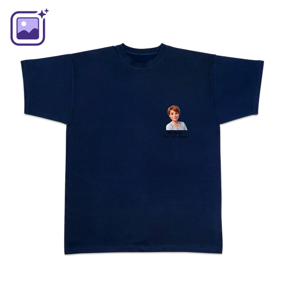 T-shirt bleu foncé