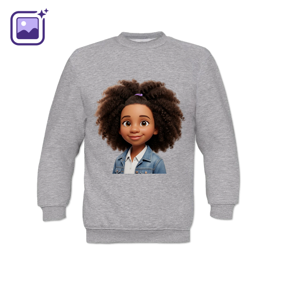 Sweat-shirt Enfant Gris chiné