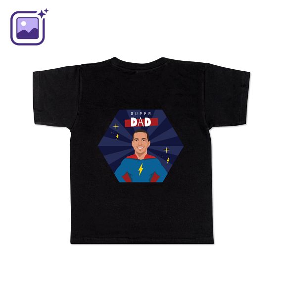 T-shirt kinderen zwart Achterkant