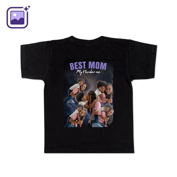 T-shirt kinderen zwart Achterkant T-shirt kinderen zwart Achterkant