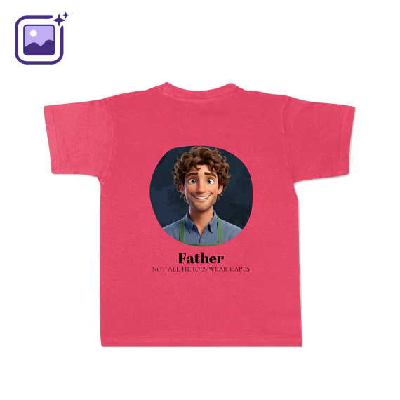 T-shirt kinderen roze Achterkant