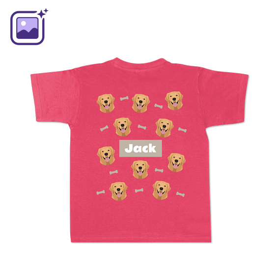 T-shirt Kids Pink Back