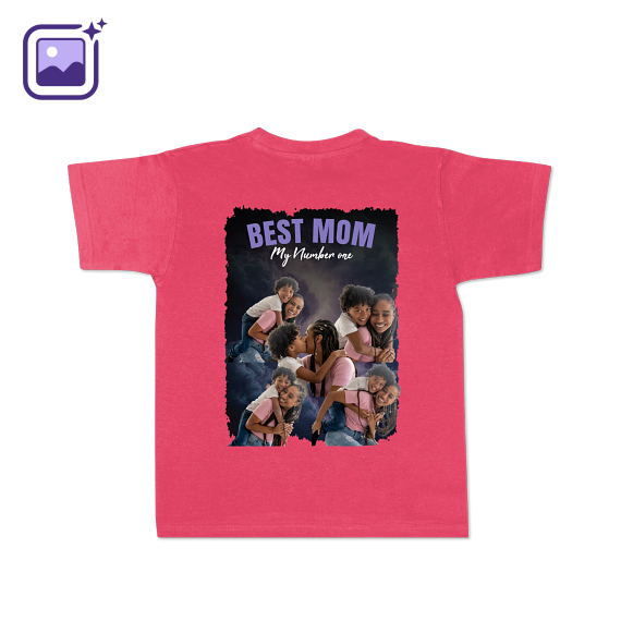 T-shirt barn rosa Baksida T-shirt barn rosa Baksida