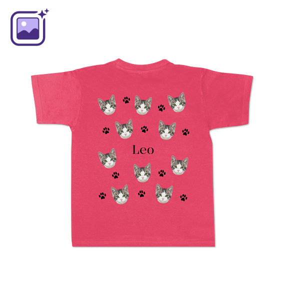 T-shirt enfant rose Arrière