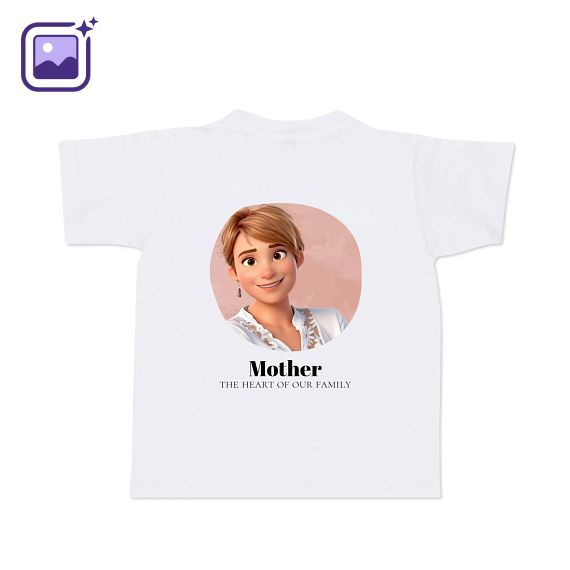 T-shirt enfant blanc Arrière