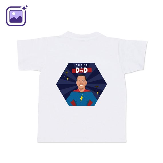 T-shirt kinderen wit Achterkant