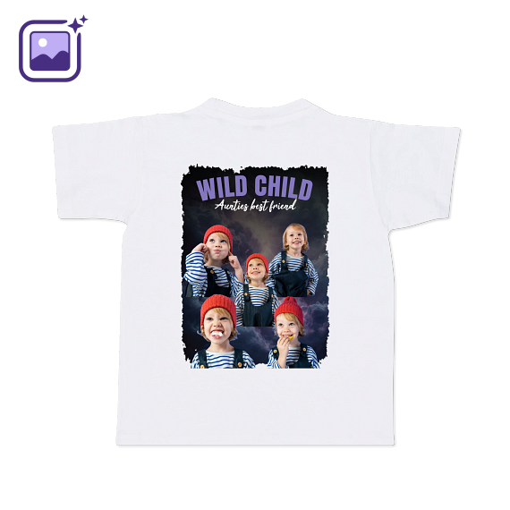 Kinder T-Shirt Weiss Rückseite Kinder T-Shirt Weiss Rückseite