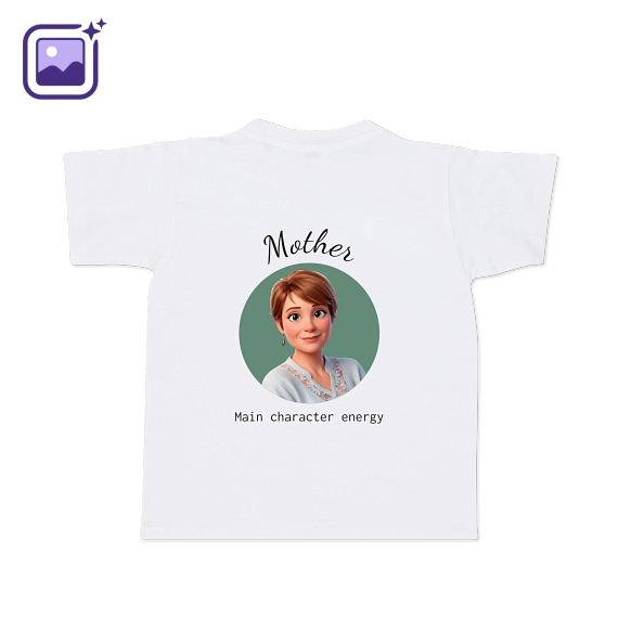 T-shirt kinderen wit Achterkant