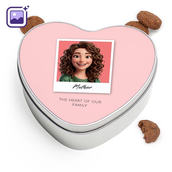 Cookie Tin Heart with Generous cookies