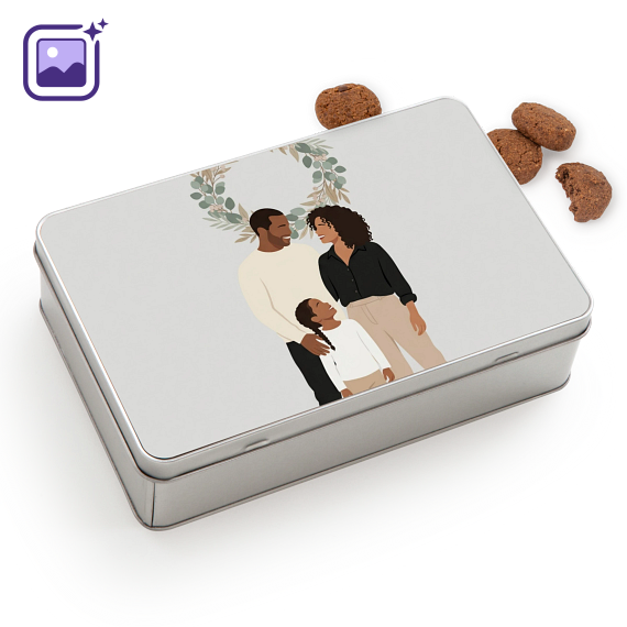 Cookie Tin Rectangle with Generous cookies Cookie Tin Rectangle with Generous cookies