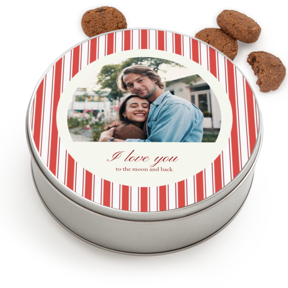 Cookie Tin Round with Generous cookies Cookie Tin Round with Generous cookies
