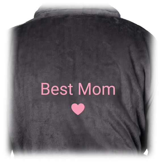 Bath Robe Emb Simple Heart
