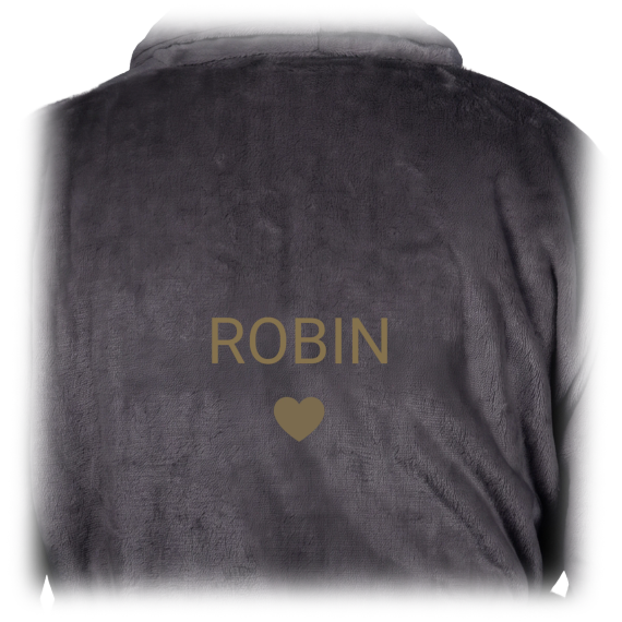 Bath Robe Emb Simple Heart Bath Robe Emb Simple Heart