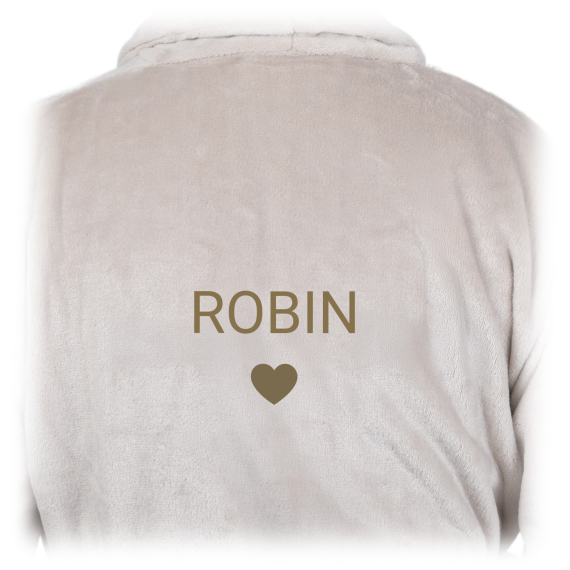Bath Robe Emb Simple Heart Bath Robe Emb Simple Heart