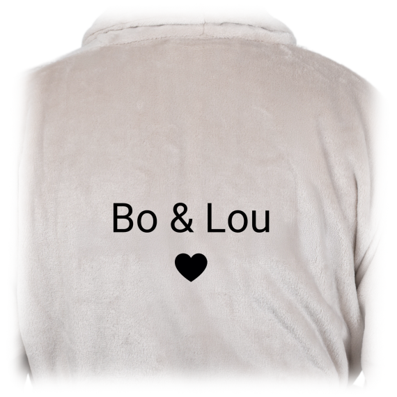 Bath Robe Emb Simple Heart Bath Robe Emb Simple Heart