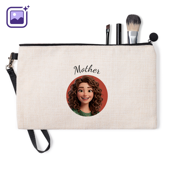 Make-up tasje met rits
