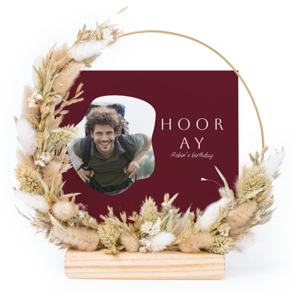 Trockenblumenkranz beige mit 13 Karten Trockenblumenkranz beige mit 13 Karten