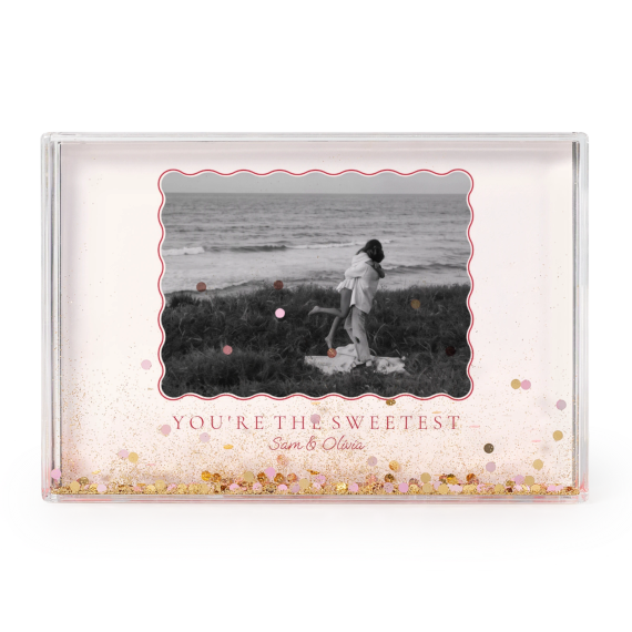 Acrylic frame filled with glitter Acrylic frame filled with glitter