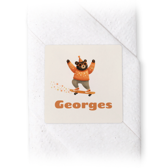 Retro Skater Bear - Text Only Retro Skater Bear - Text Only