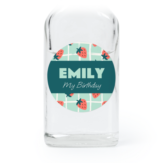Mini Bottles with Round Stickers - Set of 12 Mini Bottles with Round Stickers - Set of 12