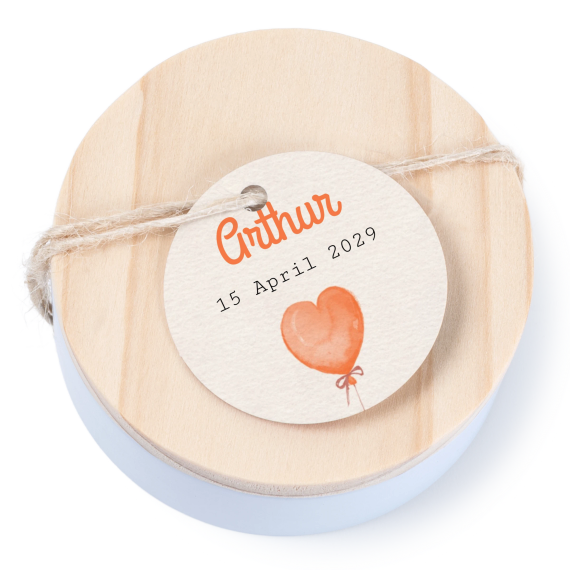 Geschenkdoosje met rond label - set van 12 Geschenkdoosje met rond label - set van 12